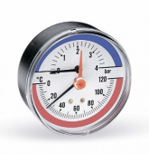 Термоманометр аксиальный FR 818 TMAX 2,5 1/2" (диам.80мм, 0-2.5бар, 1/2") класс точности 1.6 "WATTS Industries"